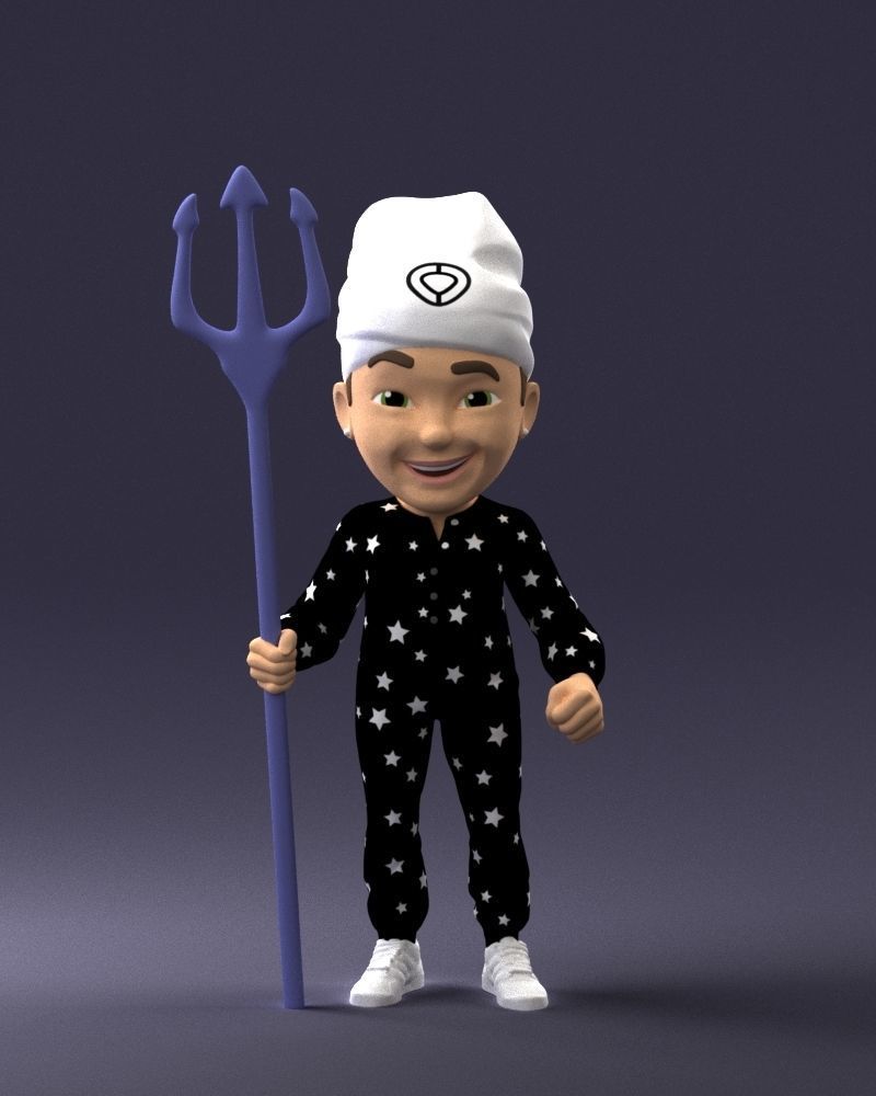 Sticker boy 1013 3D model