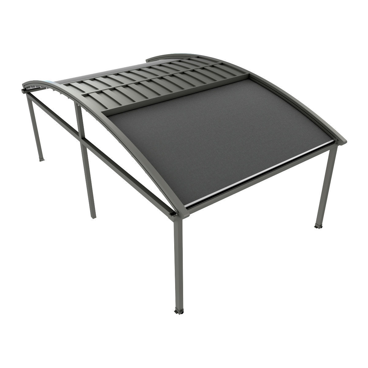 Motorized Pergola 2a composite grey metalic 3D model