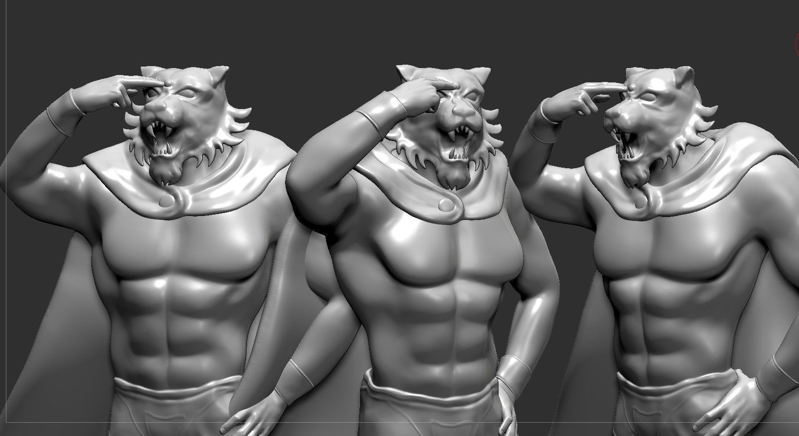 3D model Tiger man VR / AR / lowpoly CGTrader