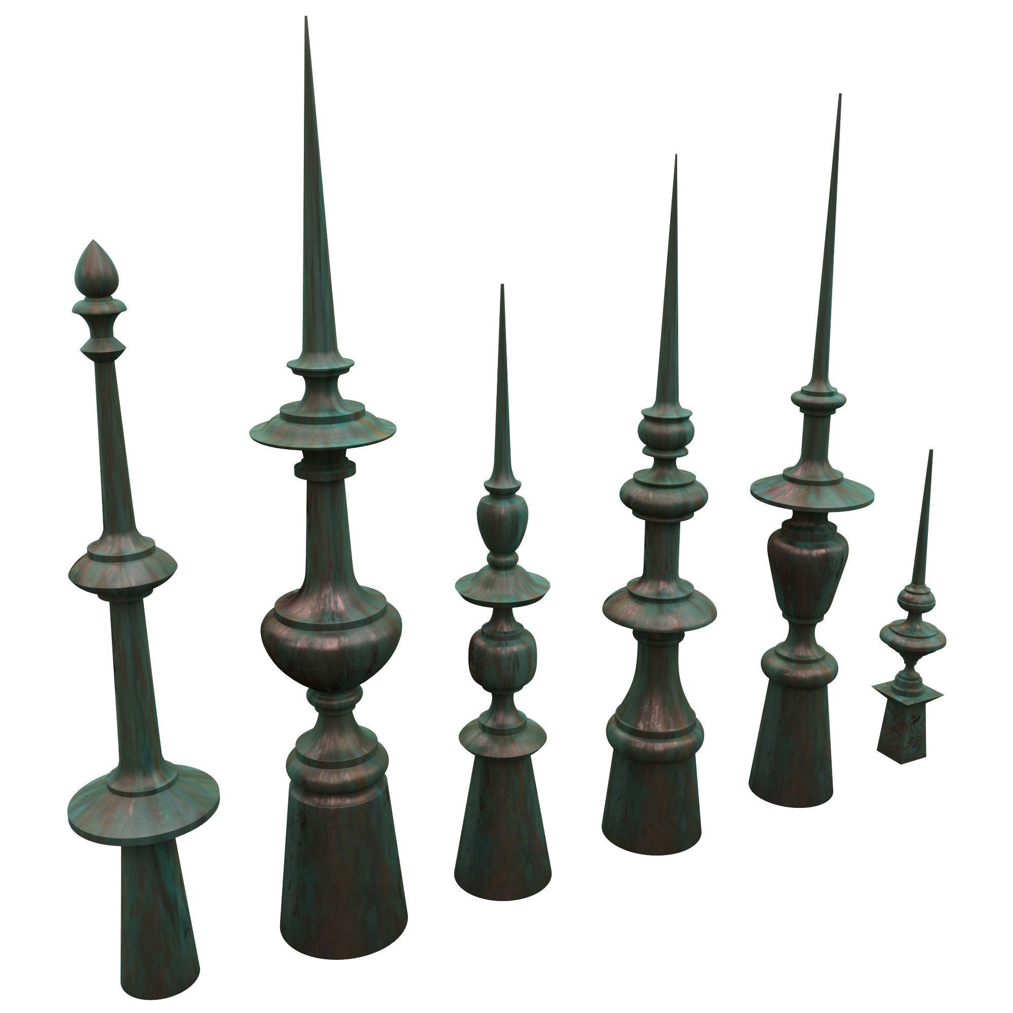 Architectural Metal Finials 0098 0712 3D model CGTrader