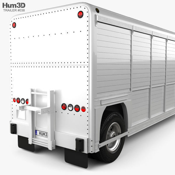 Hackney Beverage Semi Trailer 2002 3D model CGTrader