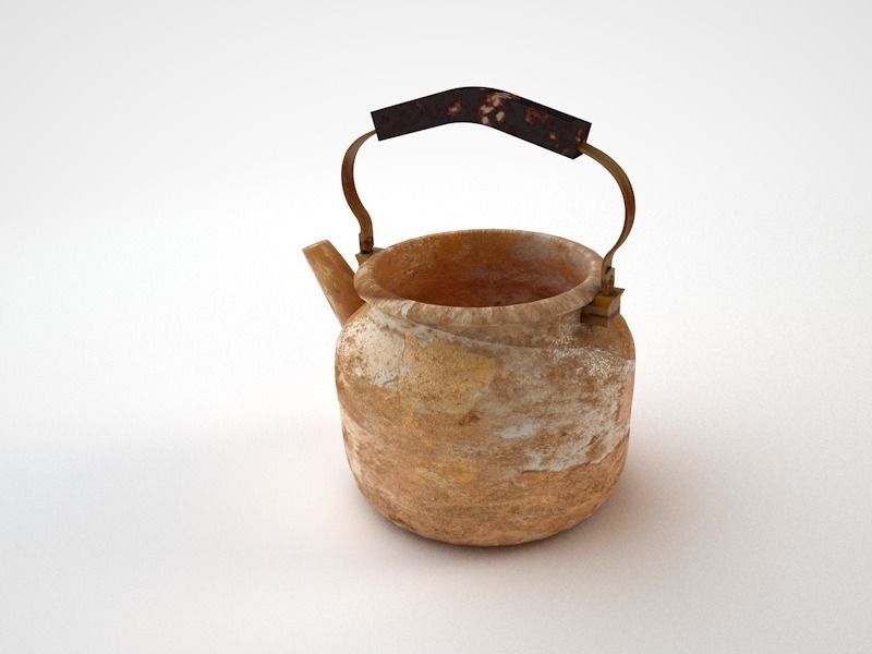 3D model Rusty kettle VR / AR / lowpoly CGTrader