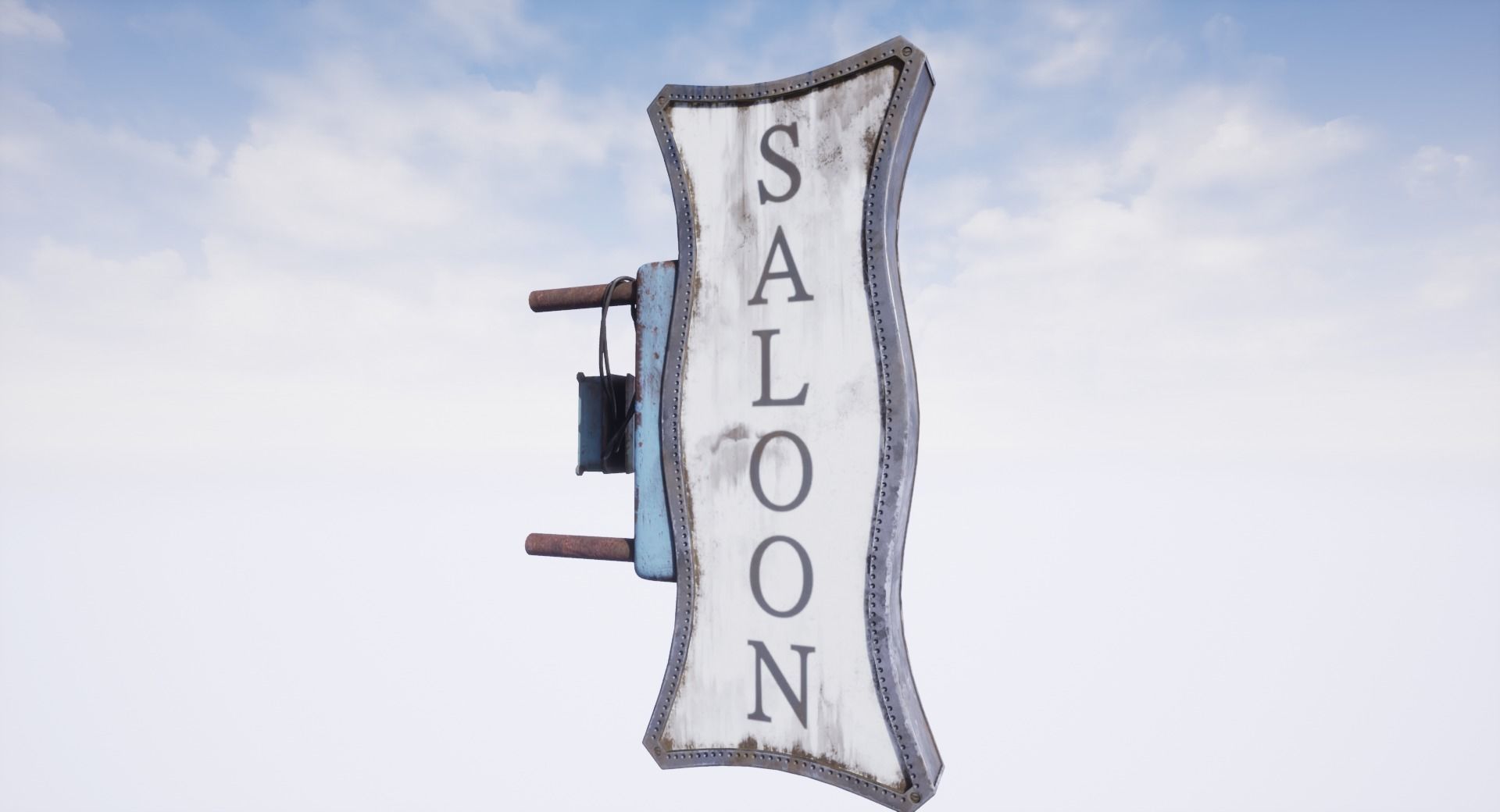 3D model Old Saloon Sign VR / AR / low-poly | CGTrader