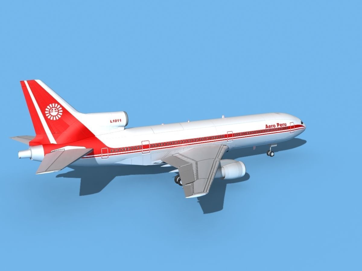 Lockheed L-1011 TriStar Aero Peru 3D model rigged | CGTrader