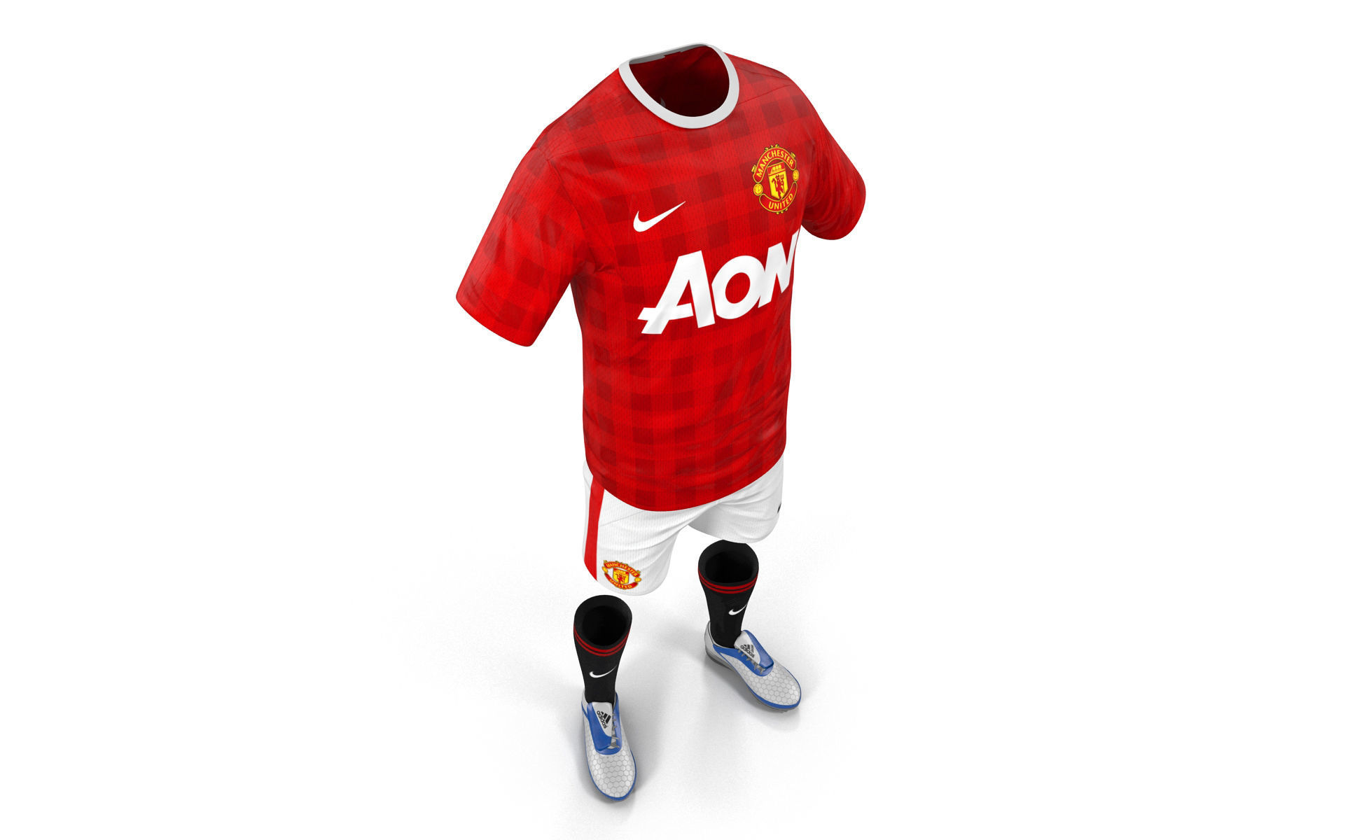 Soccer Clothes Manchester United 3D model CGTrader