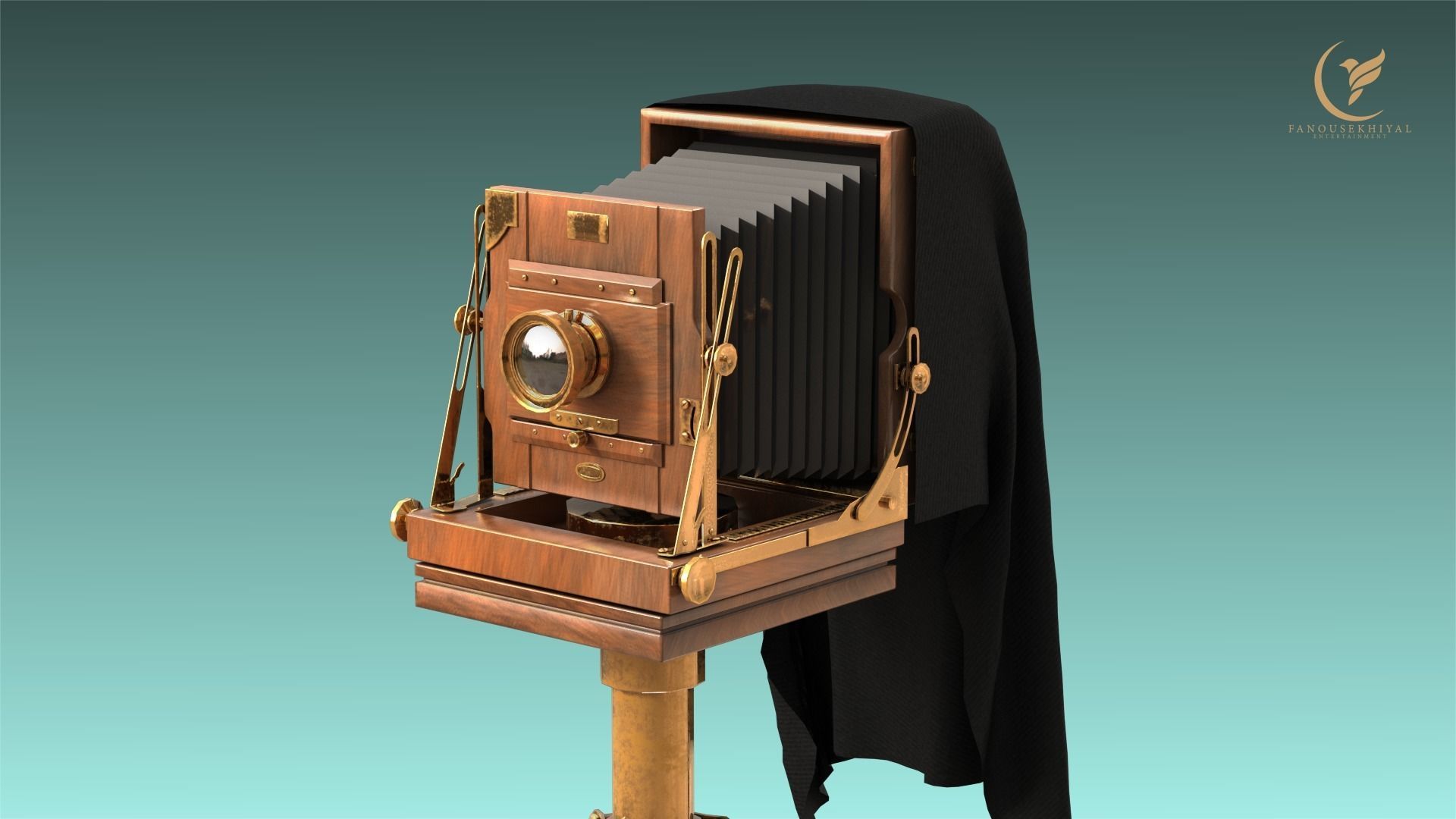 Old Camera Low-poly 3D model