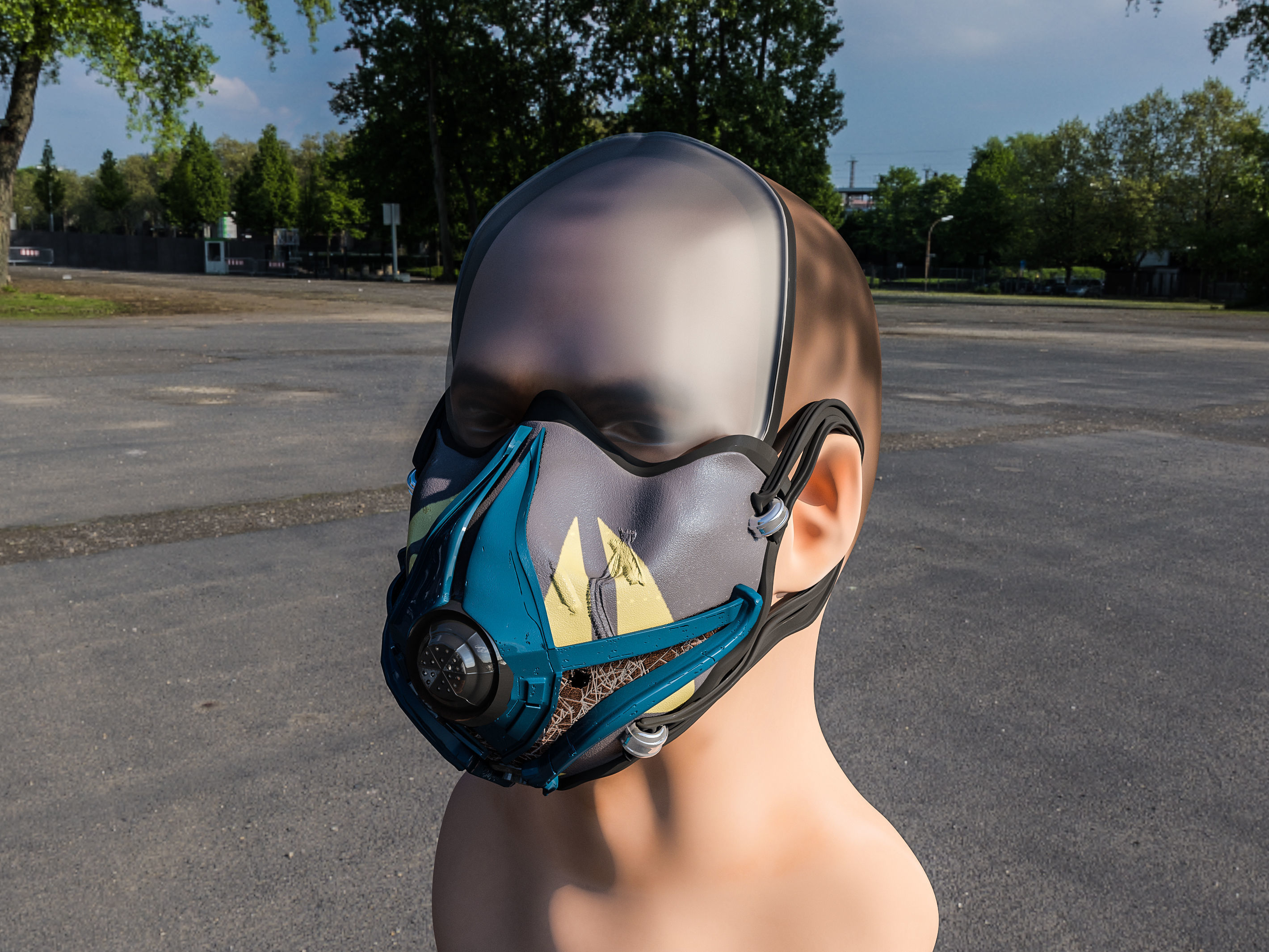 Covid 19 Protection Mask 3D model 3D printable