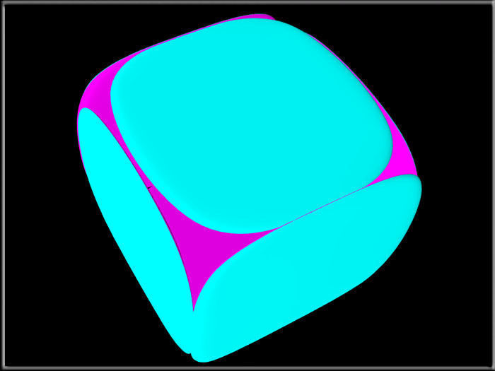 Rounded Cube Shape 3D model Round Cube VR / AR / low-poly | CGTrader