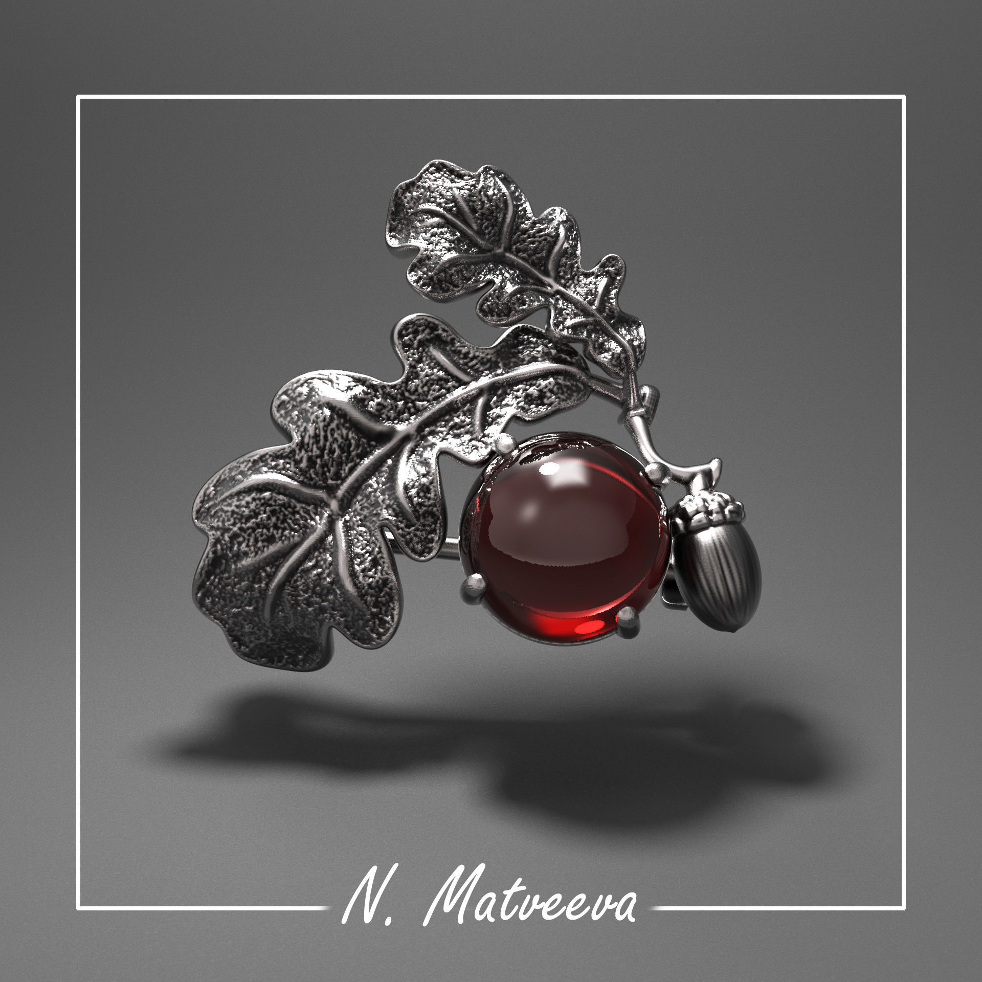 Brooch Acorn