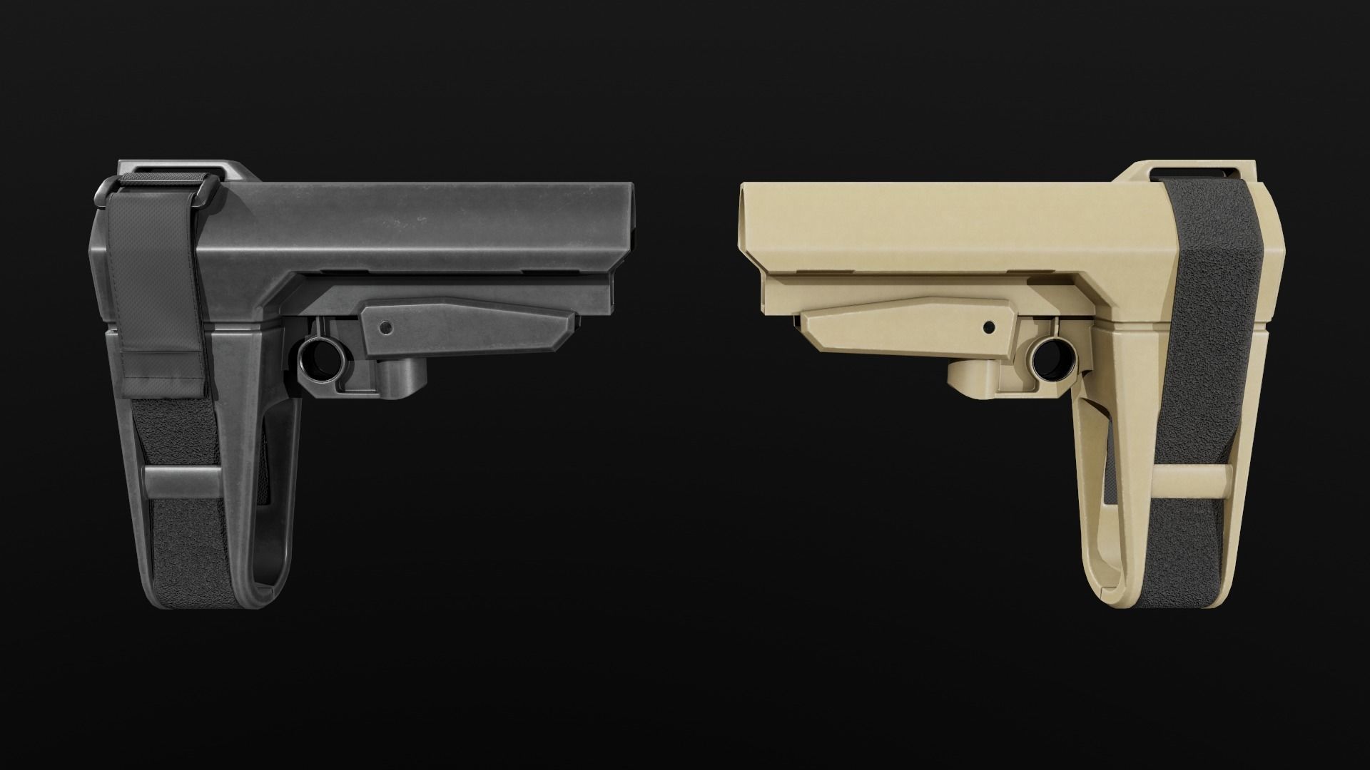 SB Tactical SBA3 AR15 Pistol Stabilizing Brace 3D model