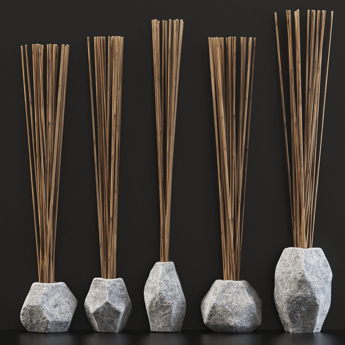 Branch Vase Ngon stone old n1 3D model