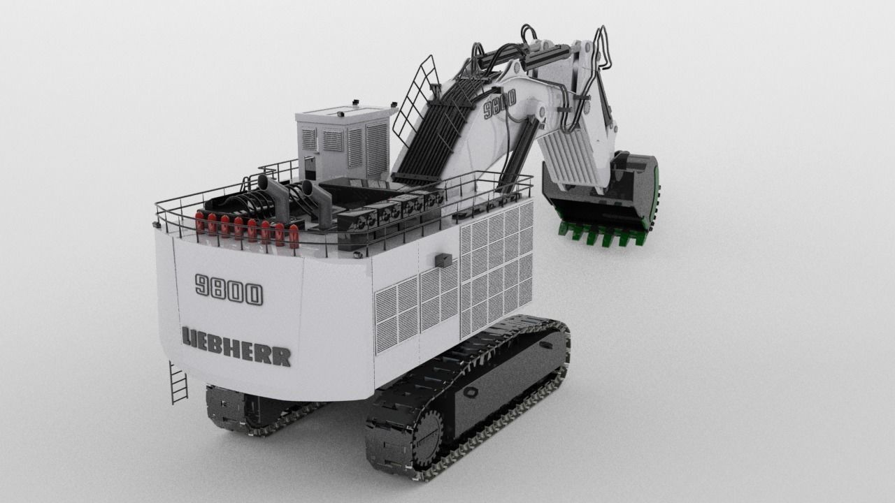 LIEBHERR R9800 3D model | CGTrader