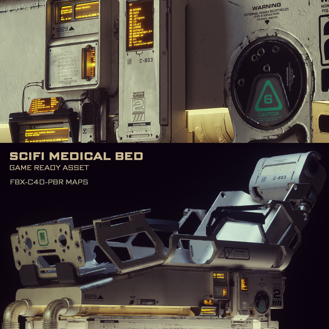 Scifi Medical Bed - Game Ready