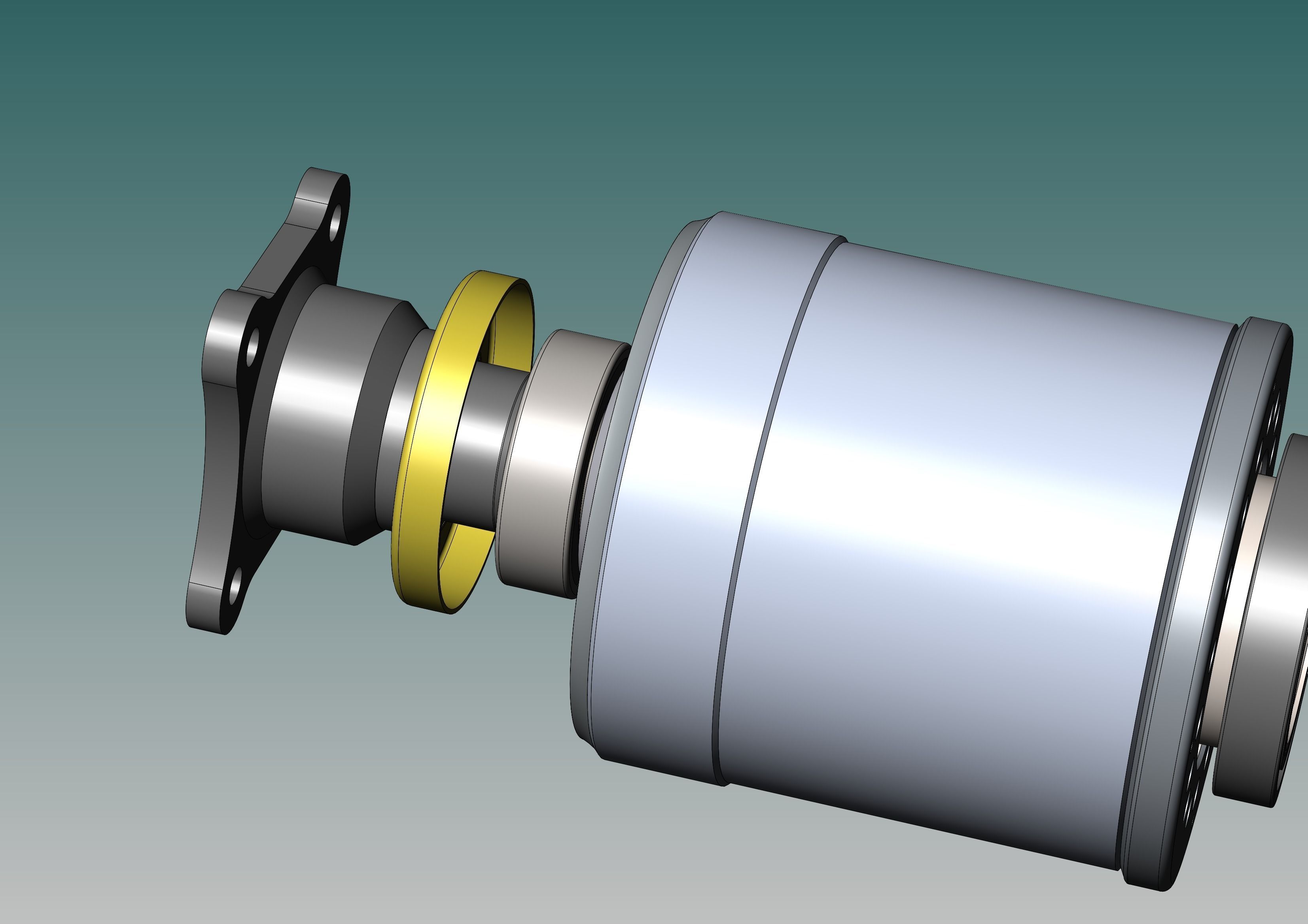 3D Hydraulic dualacting clutch CGTrader