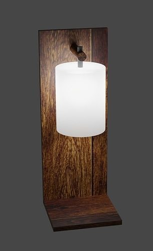 Modern Lamp and Bookshelf 3D model