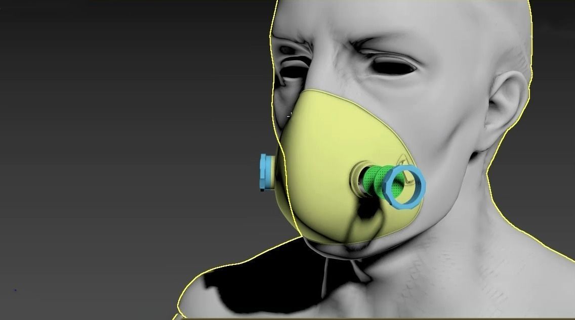 protective Face Mask free 3D model 3D printable | CGTrader
