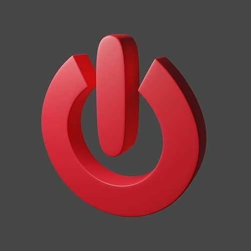 Power On-Off symbol 3D model | CGTrader