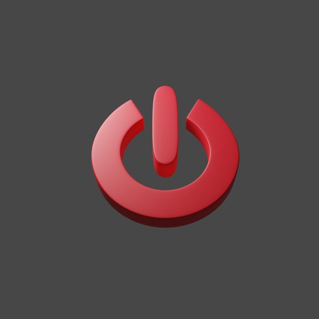 Power On-Off symbol 3D model | CGTrader