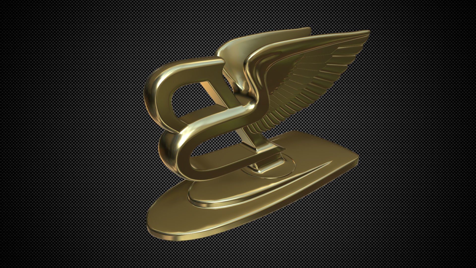 statuette Bentley hood ornament 3D CGTrader