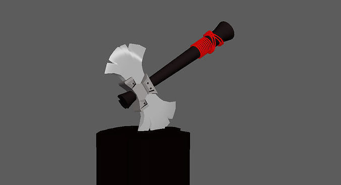 Ax 3d model Low-poly 3D model