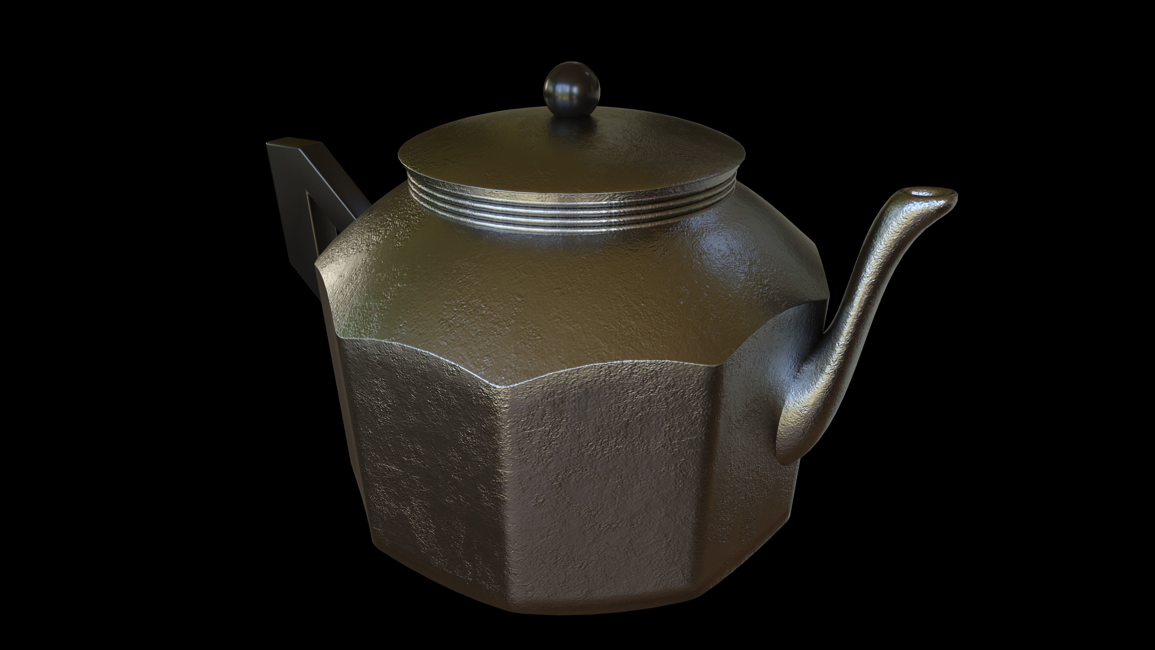 3D Old Metal Teapot CGTrader