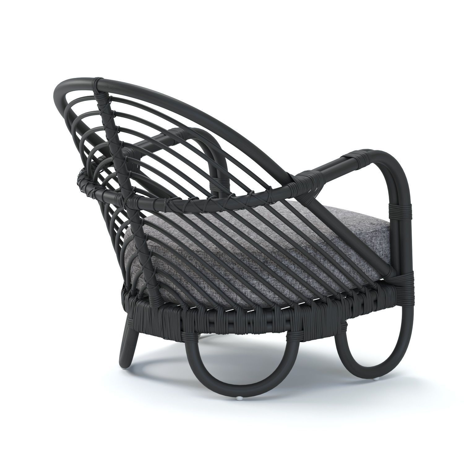 Crate and Barrel Etta Rattan Chairs 3D model CGTrader