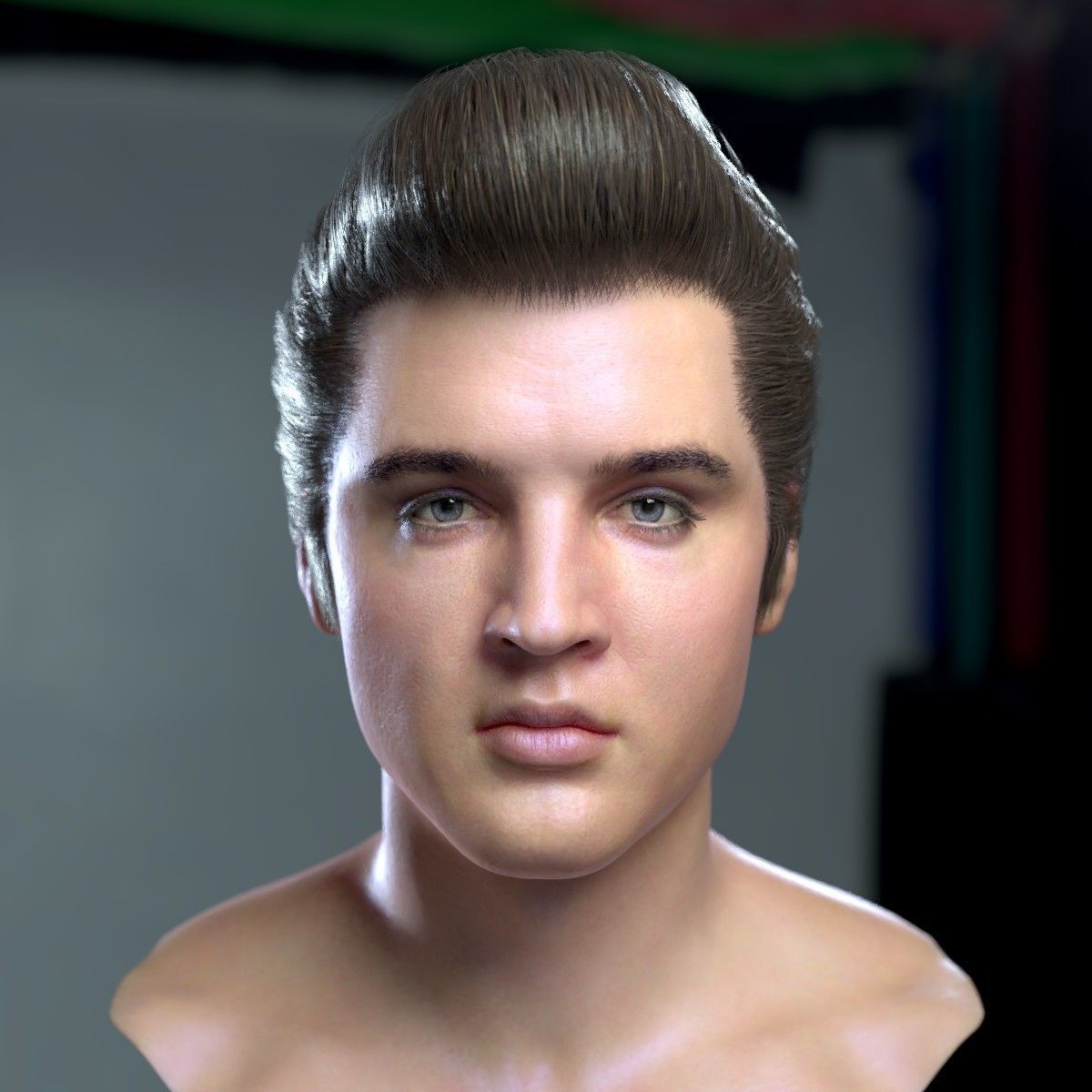 3d model Elvis Presley head