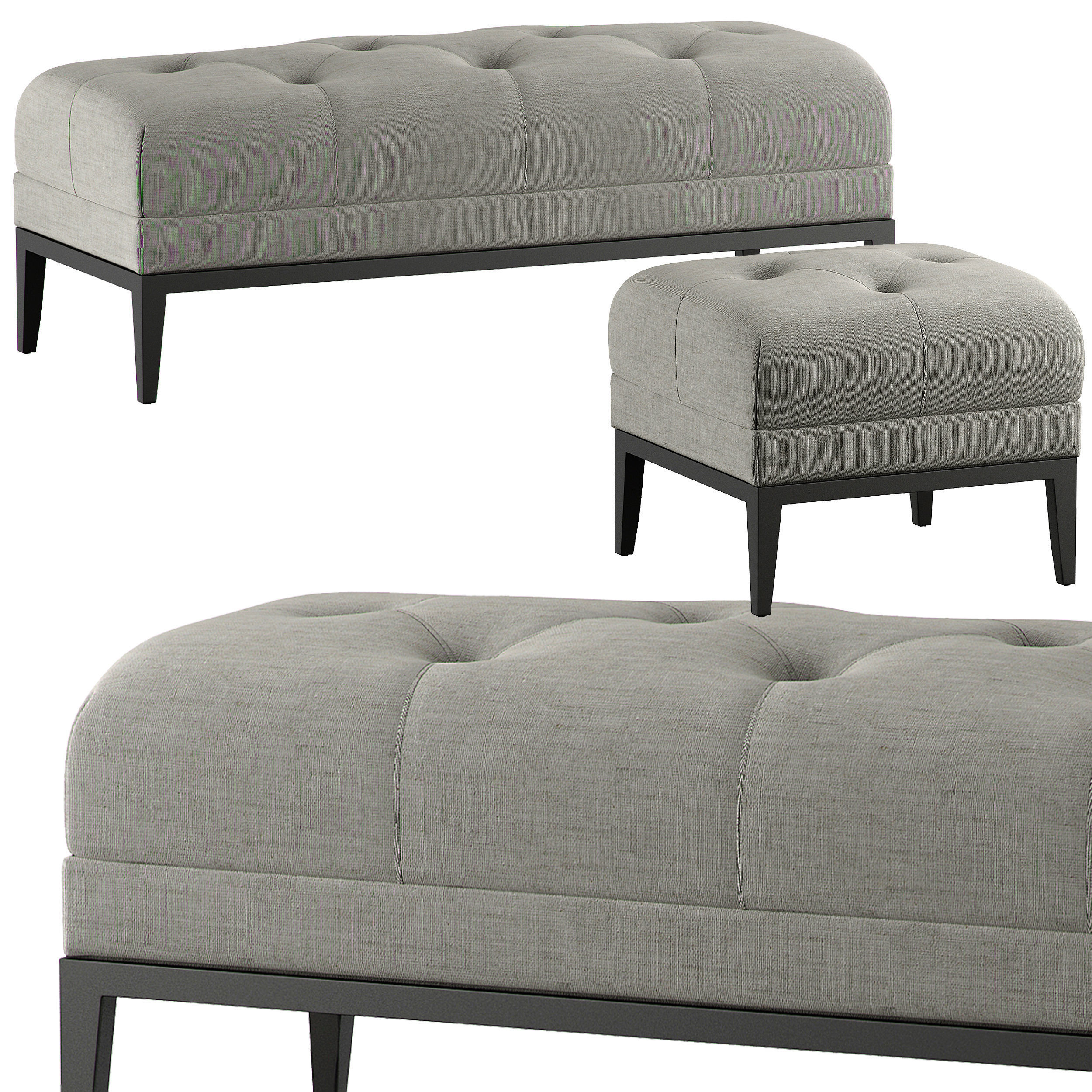 CESARE BENCH with CESARE STOOL BY EICHHOLTZ