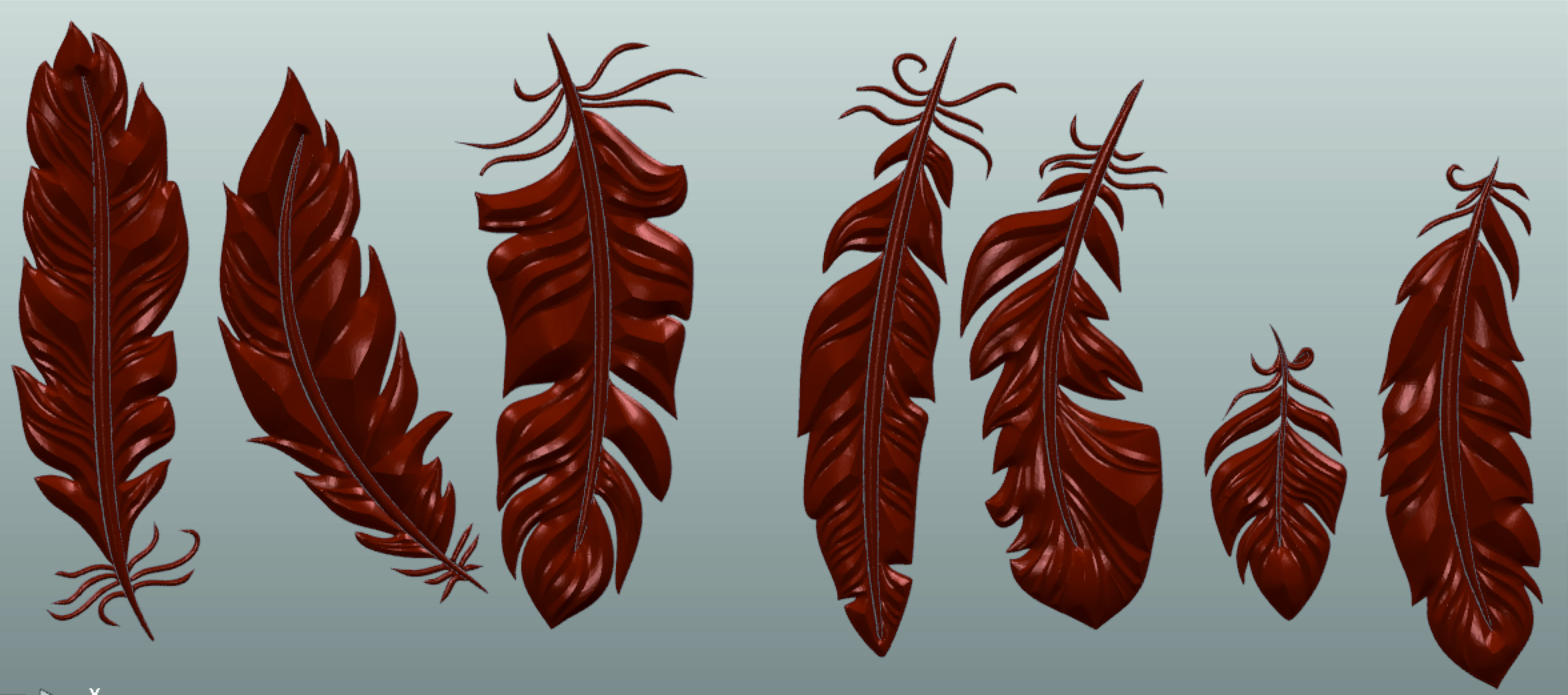 Feathers Set CNC