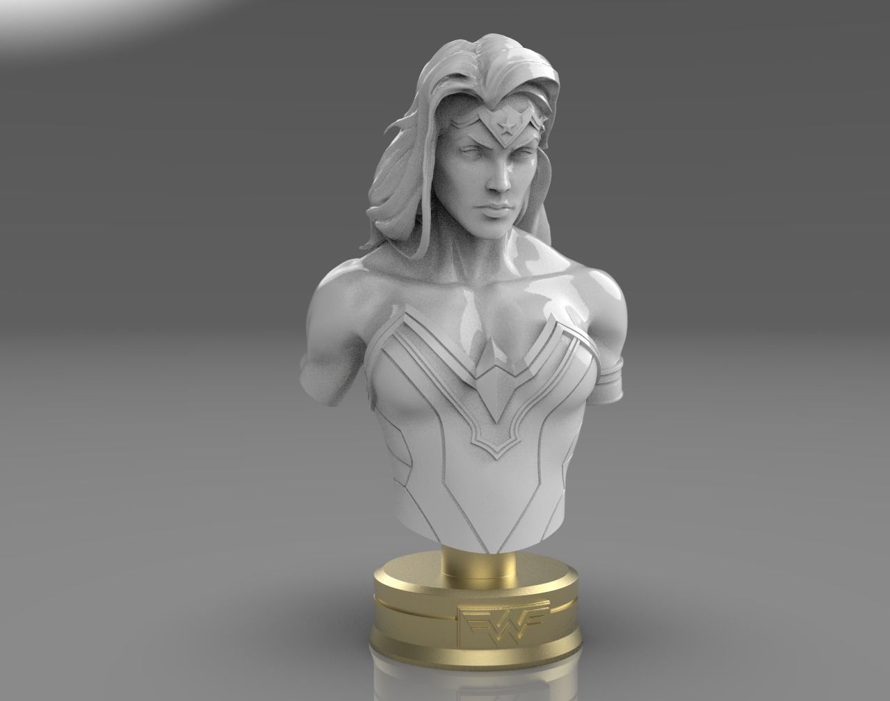 Wonder Woman Bust 3D print model CGTrader