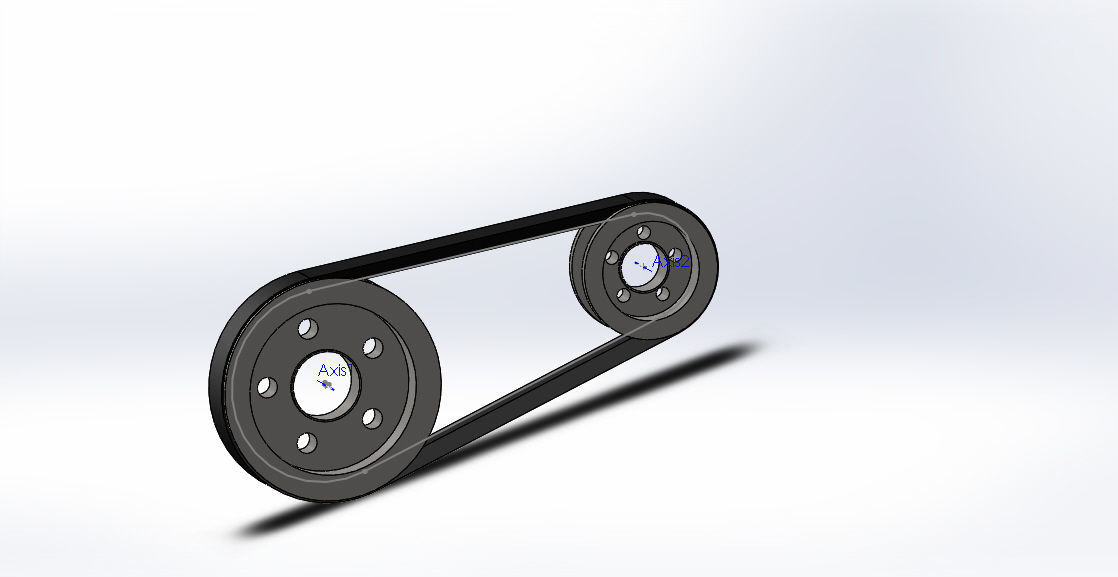 VBelt and Pulley Assembly 3D model CGTrader