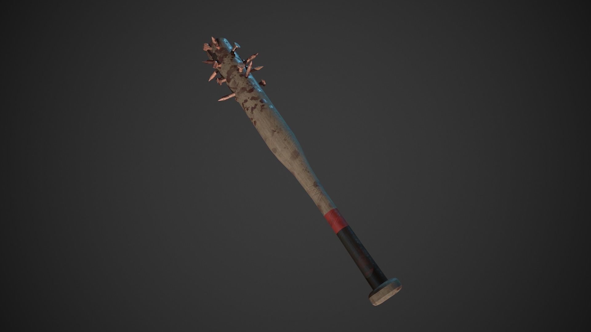 3D model Bloody Spiked Baseball Bat VR / AR / lowpoly CGTrader