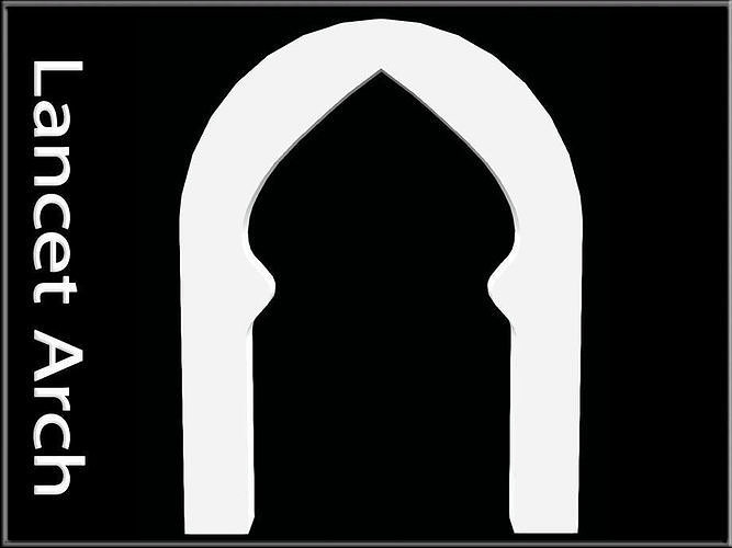 Lancet Arch Low-poly 3D model