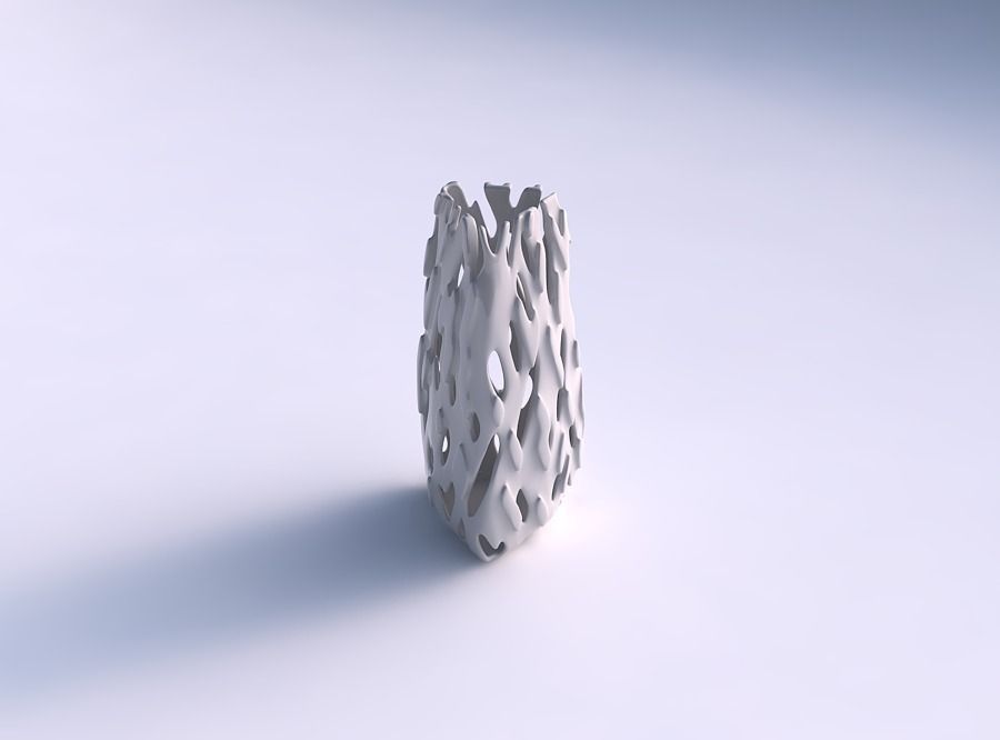 Vase triangle with smooth cuts and bulges 3D print model