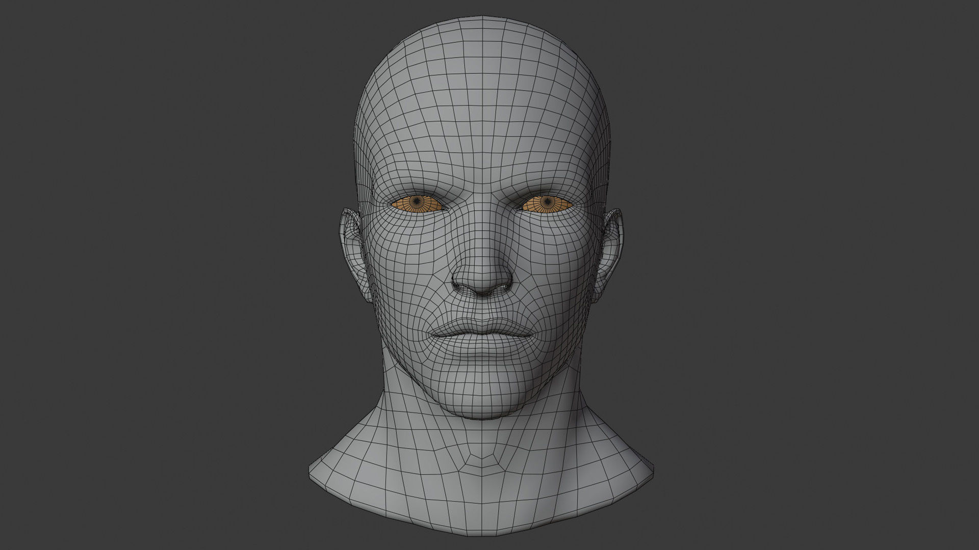 wellmade man head base mesh with highpol head sample