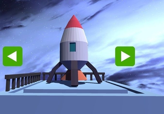 10 Low poly rockets for your next space game Low-poly 3D model