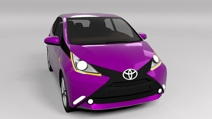 TOYOTA AYGO 2015 LOWPOLY Low-poly 3D model
