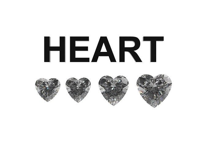 Diamond Heart 3d Model 3d Printable Cgtrader