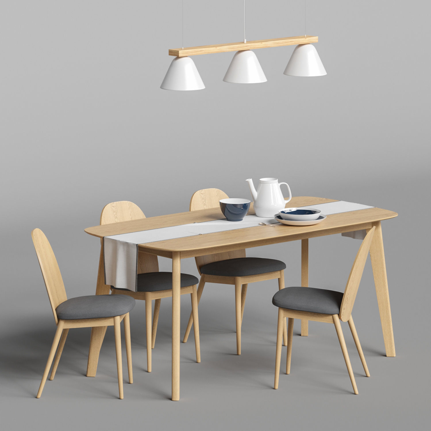 3d La Redoute Dining Set Cgtrader