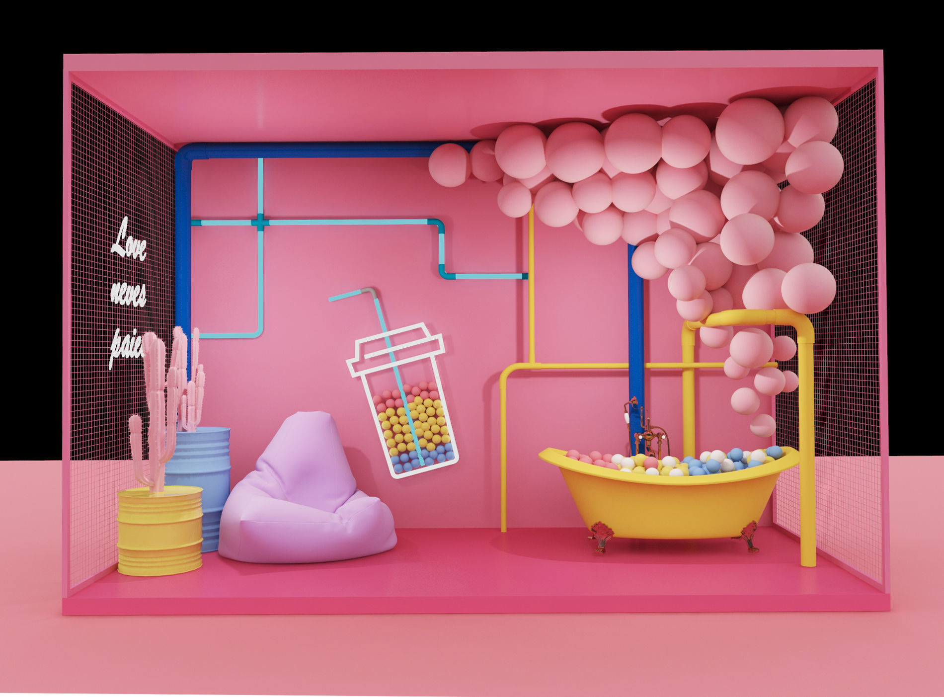 3D Commercial art display 07 CGTrader