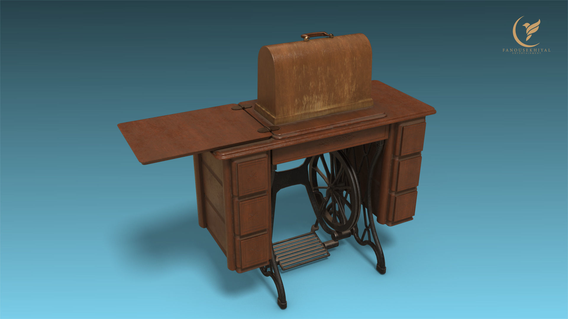 Old Sewing Machine Desk