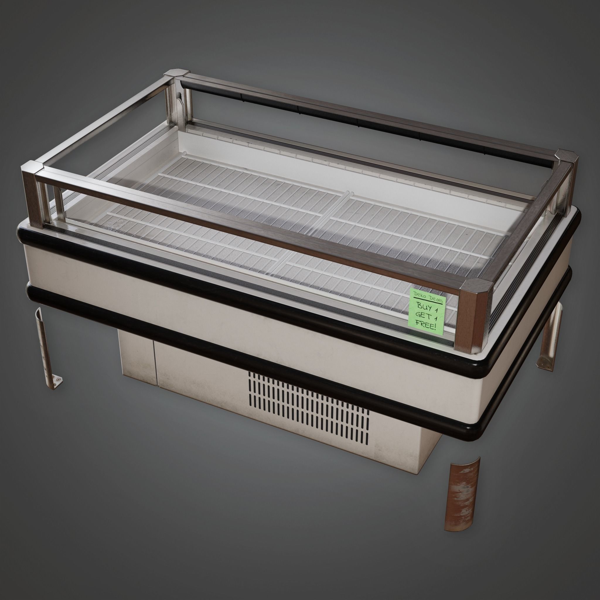 SAM Commercial Open Top Freezer PBR Game 3D model