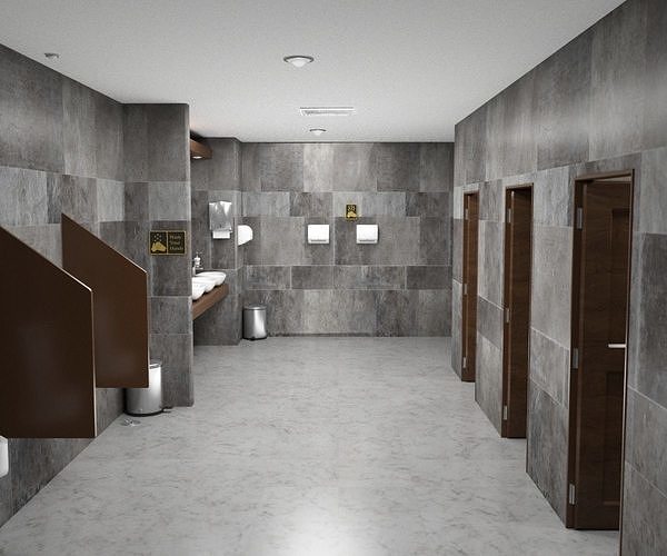 3D model Luxury Public Bathroom VR / AR / low-poly | CGTrader