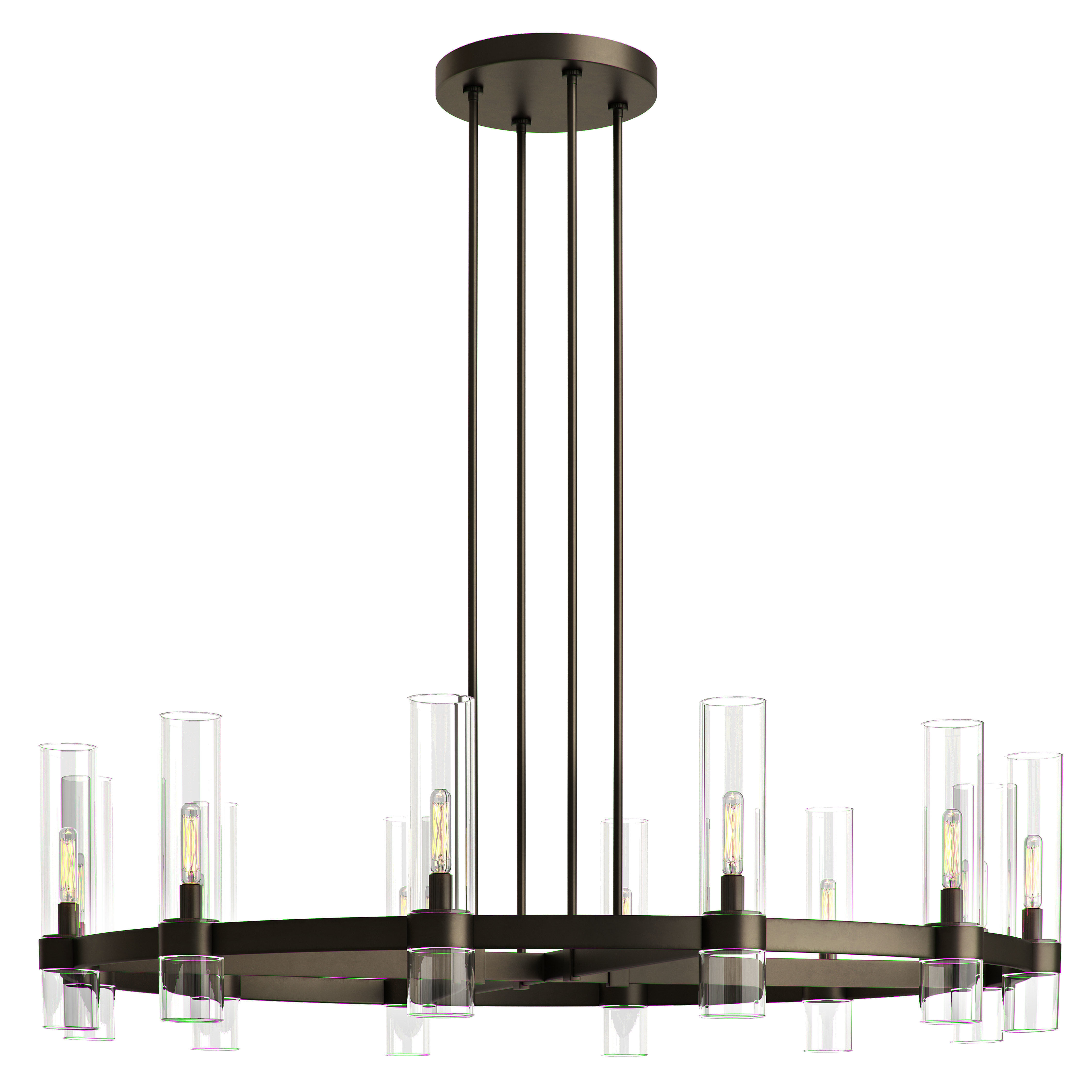 RESTORATION HARDWARE RAVELLE ROUND CHANDELIER Bronze 3D model | CGTrader