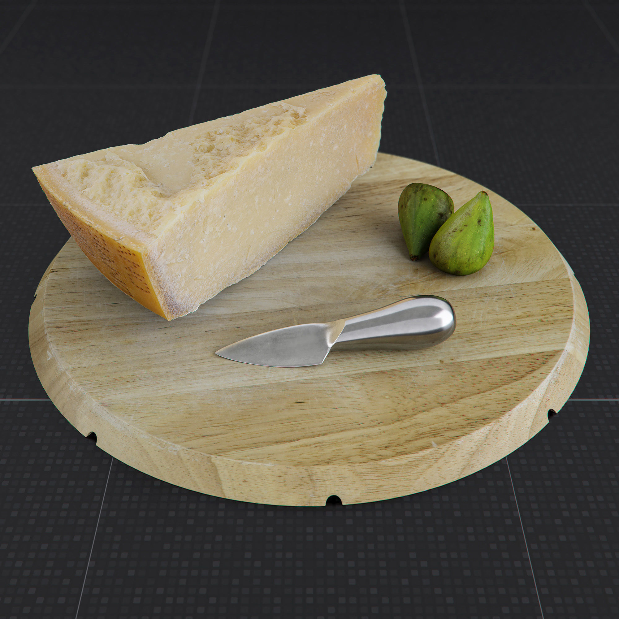 Parmesan Cheese Set Parmigiano Reggiano Set 3D model CGTrader