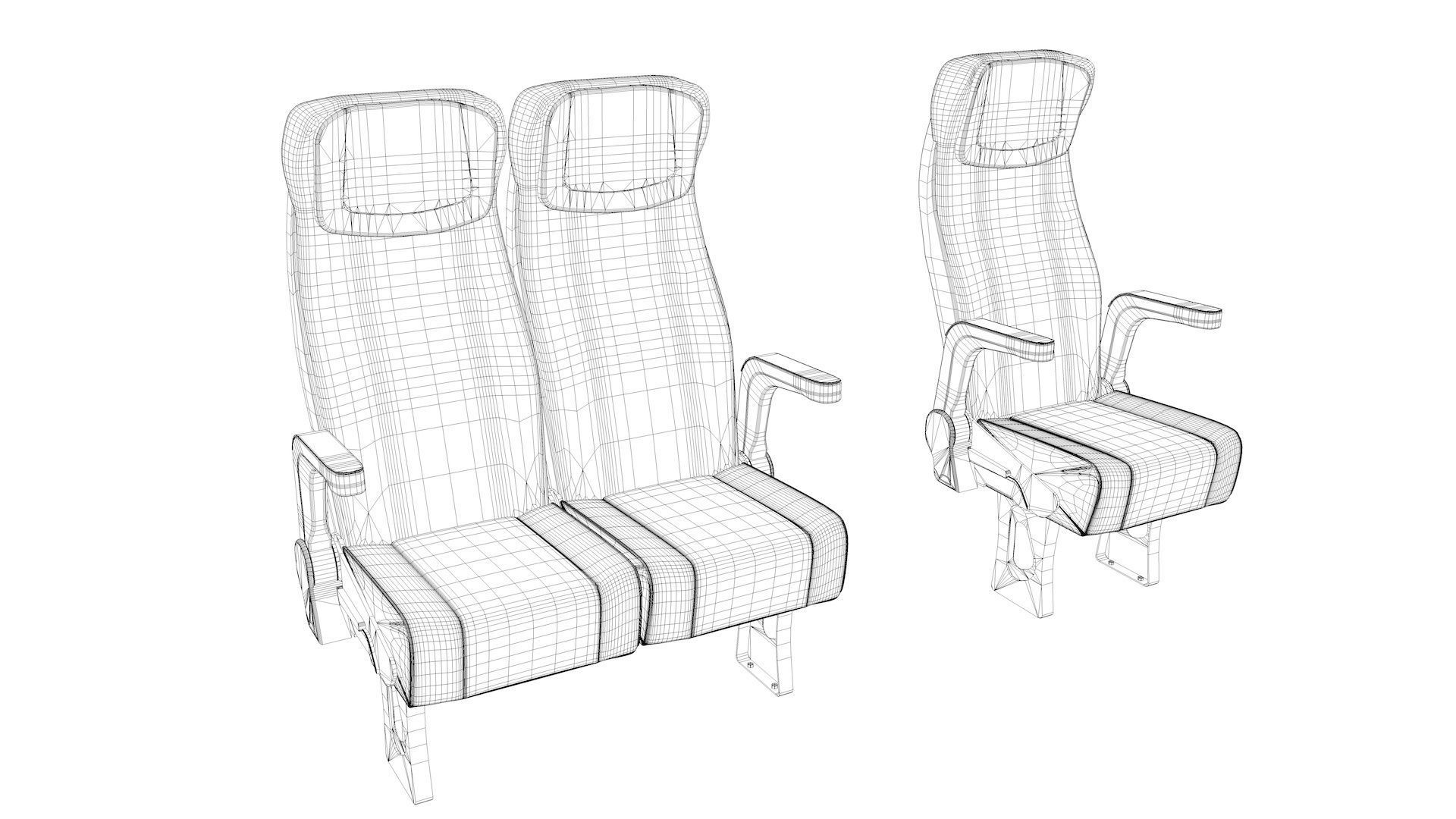 Bus and Train Seat Passenger Rigged 3D model animated rigged CGTrader
