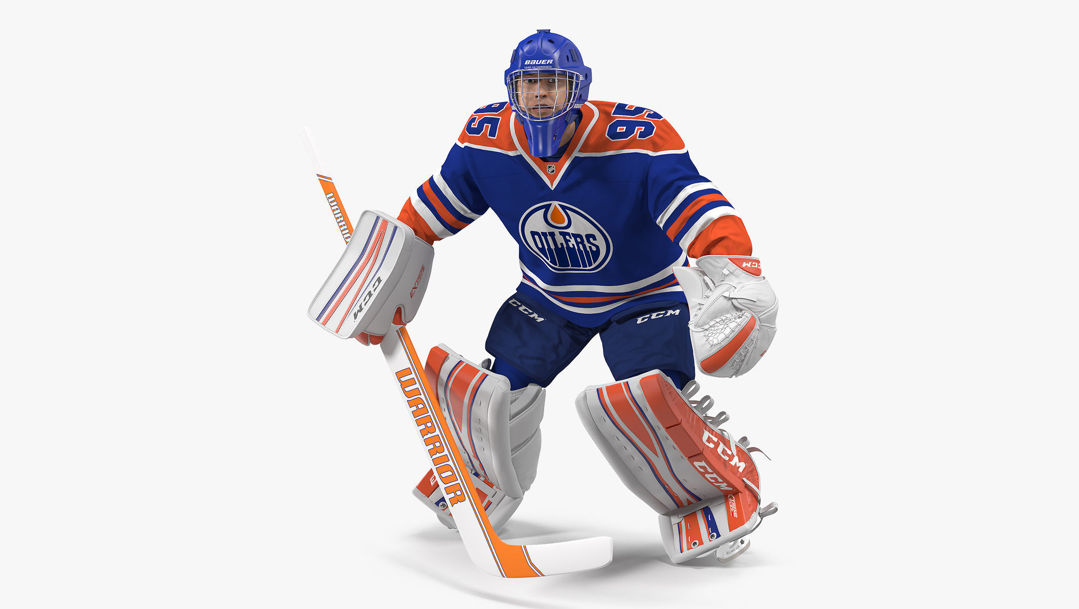 Edmonton Oilers Hockey Goalkeeper Rigged