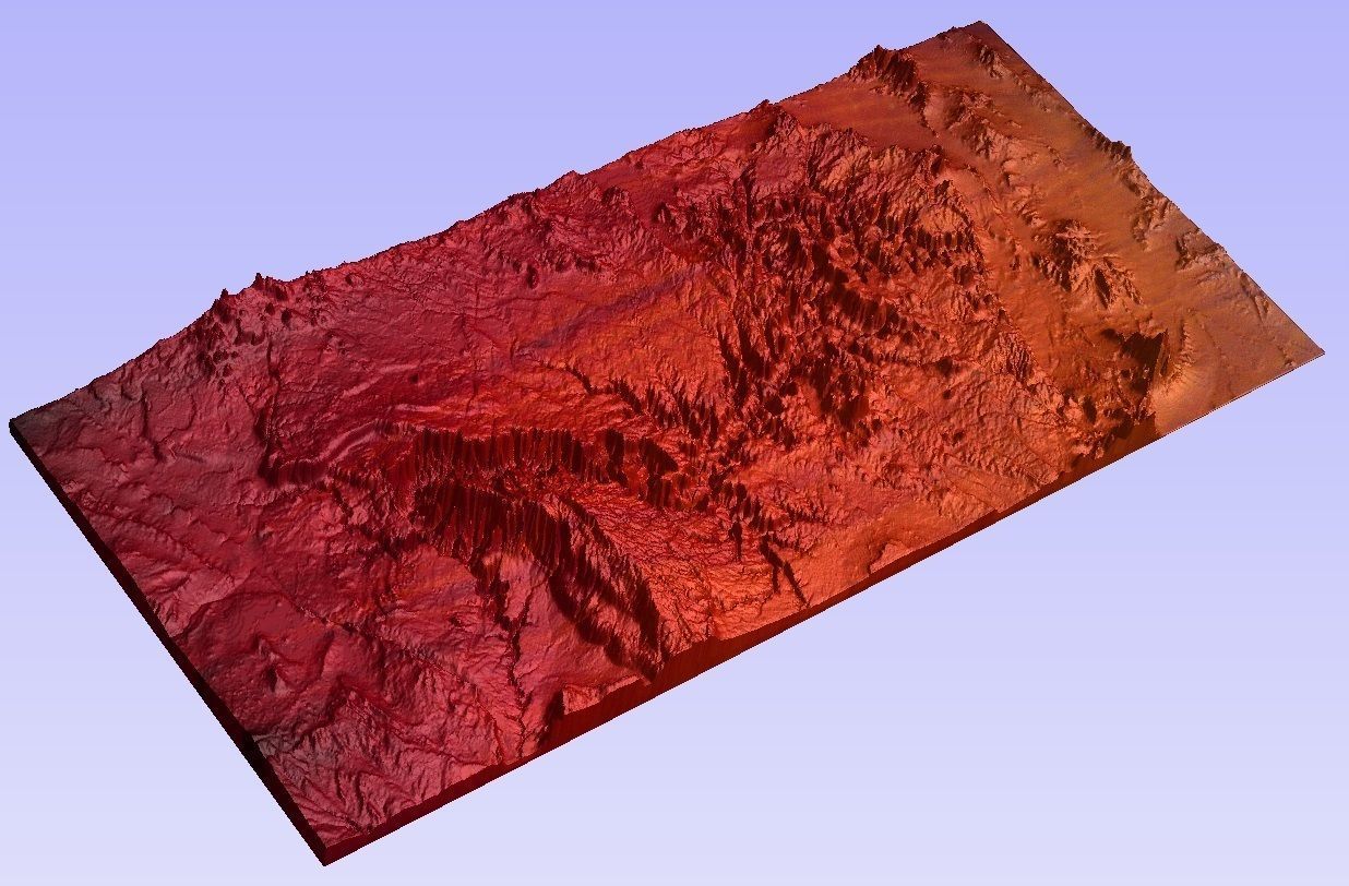 3D MODEL OF GRAND CANYON LONG MAP FOR CNC AND 3D PRINTING 3D model ...