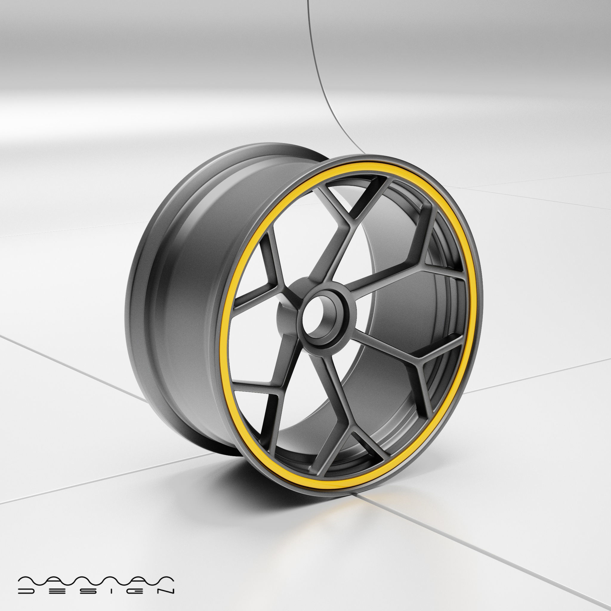 Hexagon Wheel 3D model CGTrader