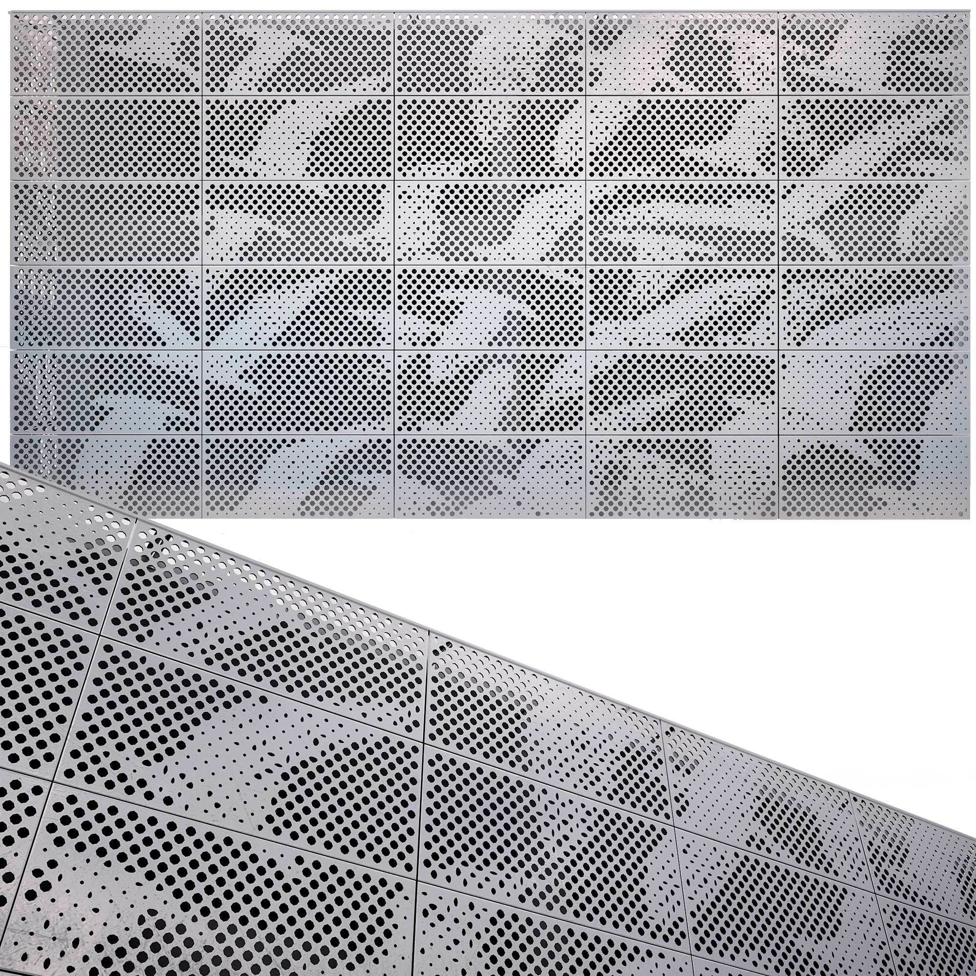 perforated metal panel N14 3D model